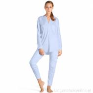 Hanro katoenen dames pyjama met knoopjes 7949 thumbnail