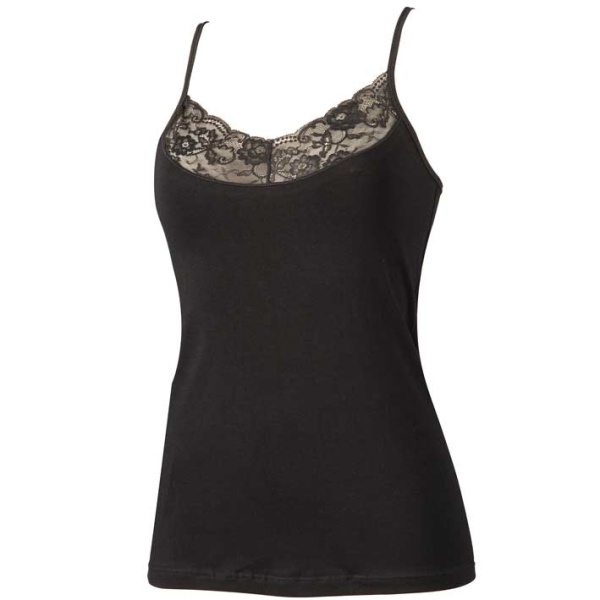 Avet spaghetti hemd met kant 70101