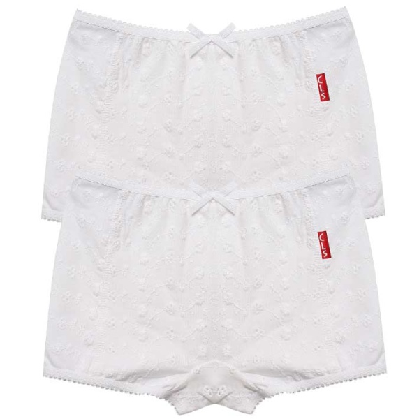 Verward zijn Assert Bermad Claesens meisjes boxershorts Embroidery wit | Lingeriehuisonline