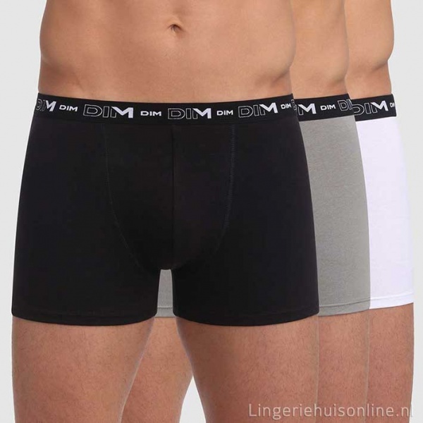 DIM ondergoed heren shorts D6596 grijs wit zwart