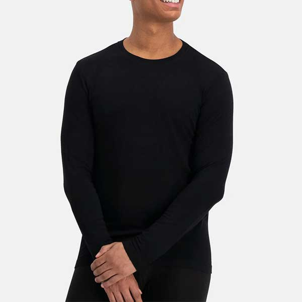 Merino bamboe shirt heren lange mouw Bamboo Basics Tyson