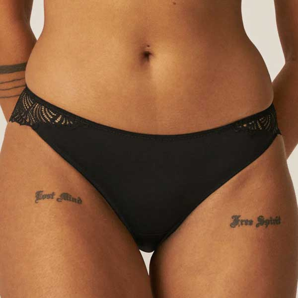 Midi slip met kant 4675 Naturana