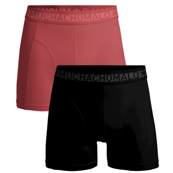 Muchachomalo 2-pack boxershorts zwart rood SOLID1010-660 sale