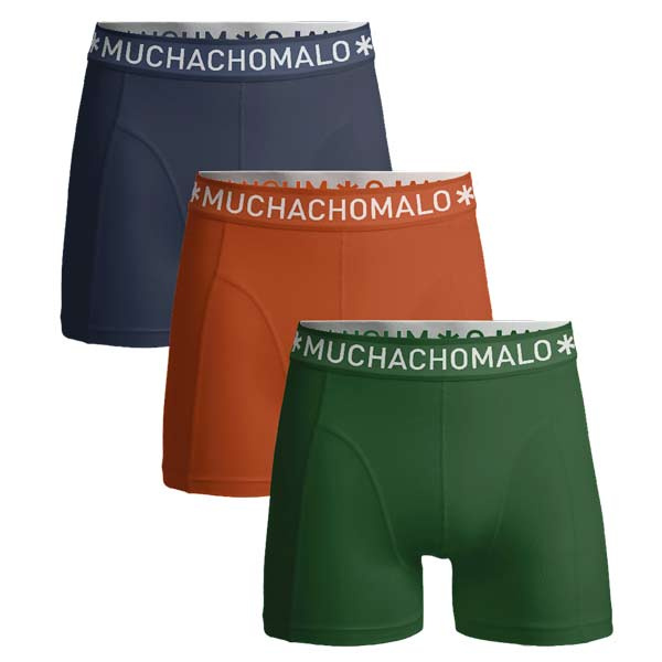 Muchachomalo 3-pack boxershorts heren effen katoen 210 gram sale