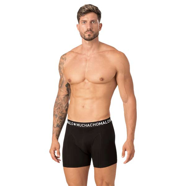 Muchachomalo 3-pack boxershorts zwart 1010SOLID185