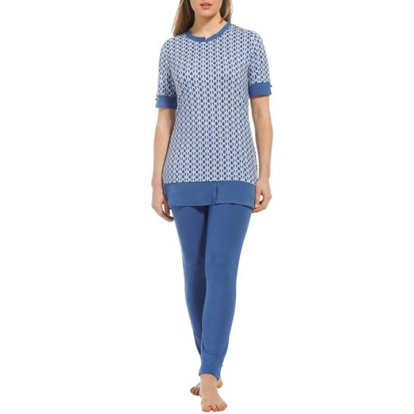 Pastunette deluxe pyjama blauw met legging 25221 met korting