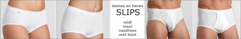 Slips voor dames en heren - midi slips - maxi slips - naadloze slips - slips met kant