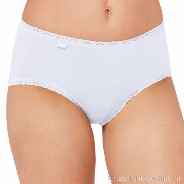 globaal Gymnast Slot Sloggi ondergoed 24/7 cotton lace midi slip | Lingeriehuisonline