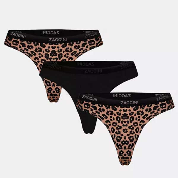 Zaccini string leopard 3-pack W13-174-01